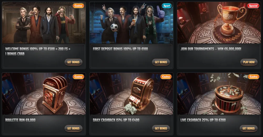 Paquete de bienvenida Gransino y fichas promocionales del torneo de casino.